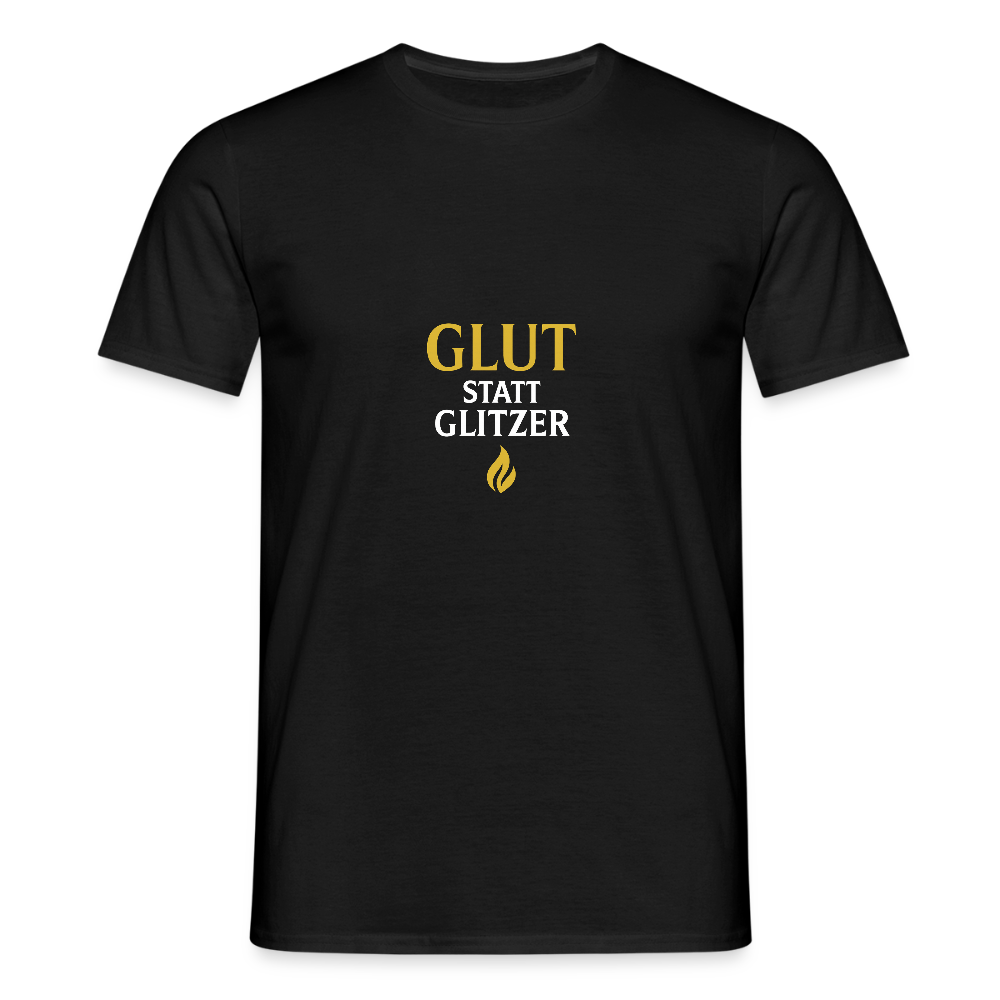 Glut statt Glitzer“ – Statement T-Shirt - black