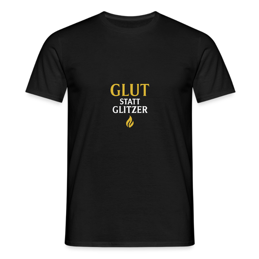 Glut statt Glitzer“ – Statement T-Shirt - black